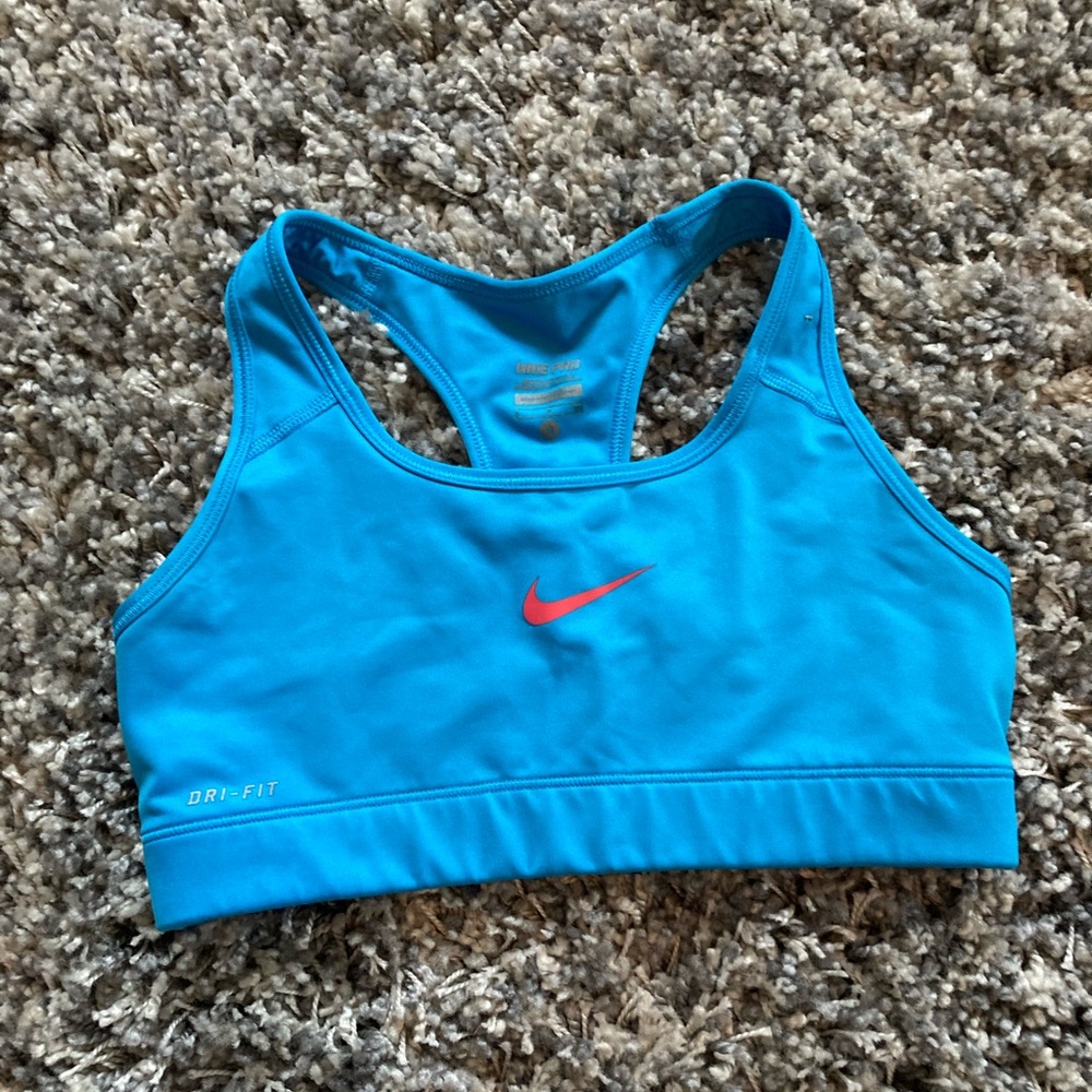 Blue Nike sports bra small